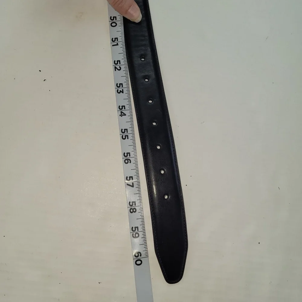 Stafford Dress Belt Men 54 Black Genuine Leather Big & Tall Hand Made Ultra-Soft